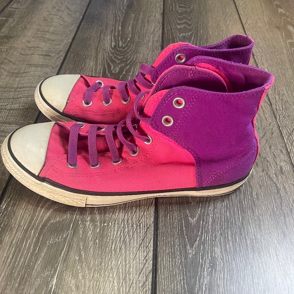 Converse Shoes Converse Pink And Purple High Top Sneakers Womens